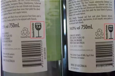 酒标后标示“标准杯”的价值你知道吗？