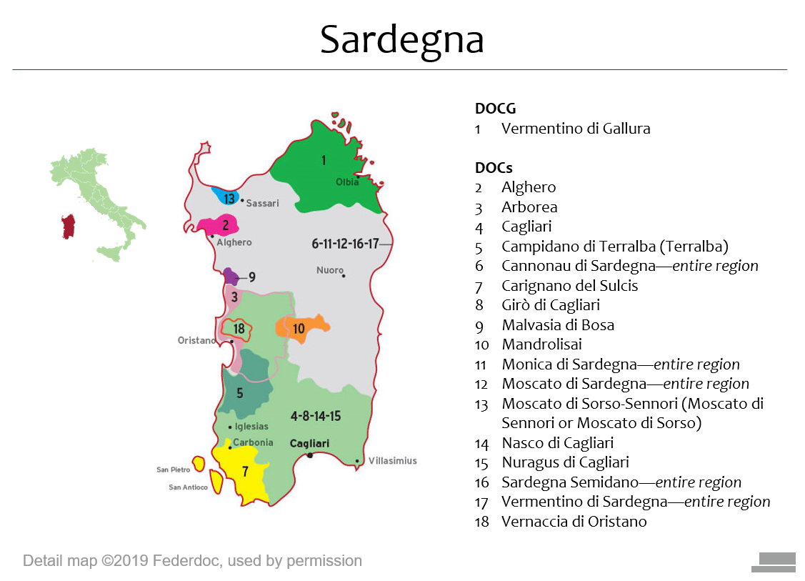 撒丁岛,维蒙蒂诺,加诺瑙,Carignano,Cannonau,Vermentino,Gallura,Sardegna
